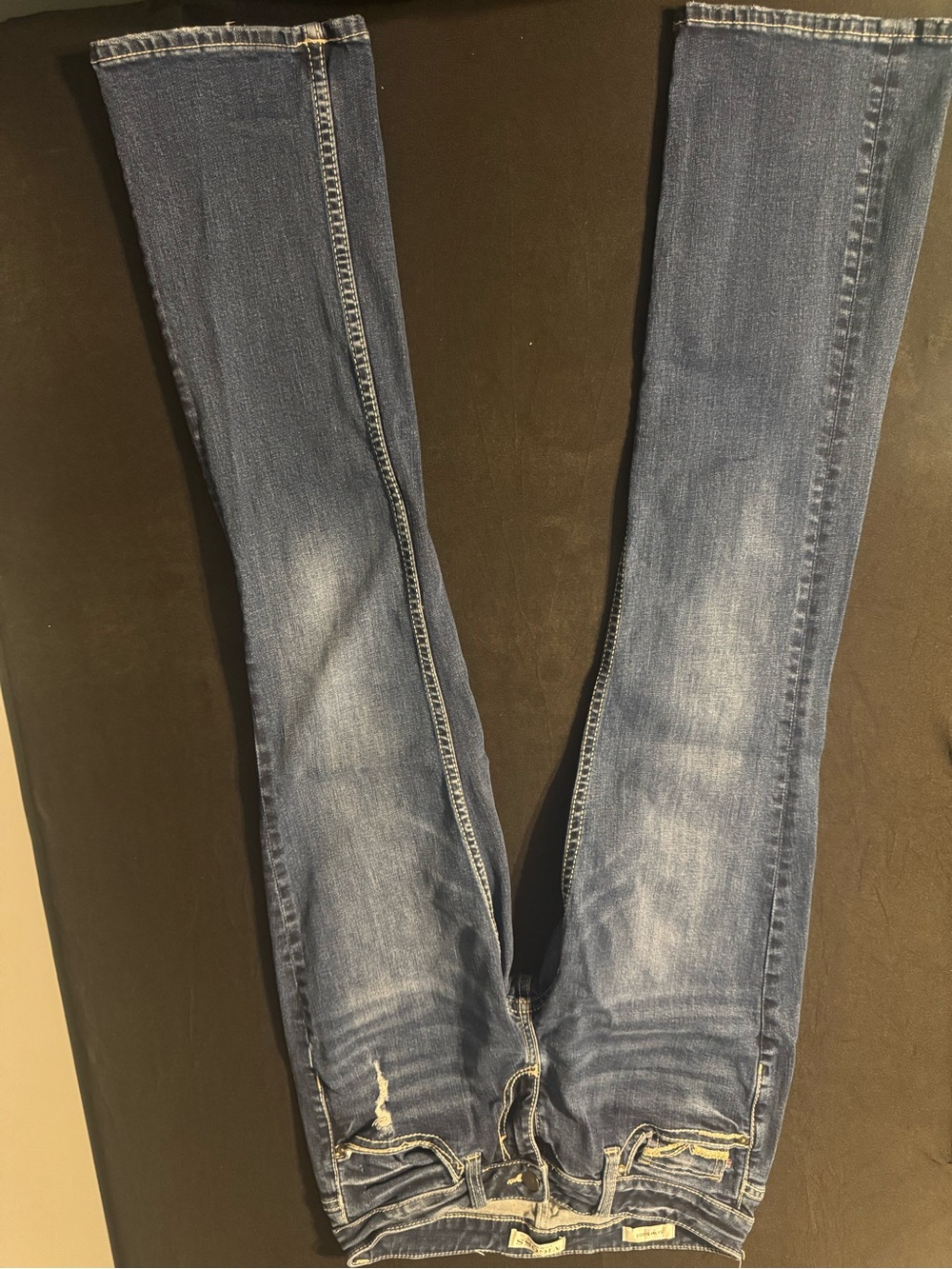 Vigoss Blue Flared Wide-Leg Jeans